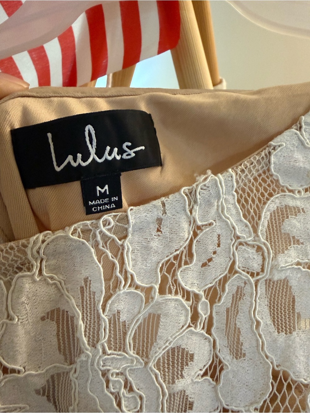 Lulu's Ivory Floral Lace Midi Dress with Scoop Neck - Picture 3 of 5